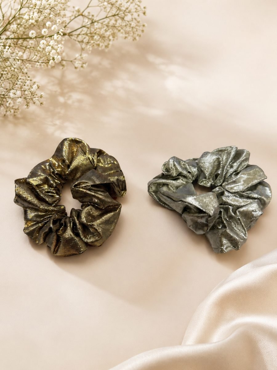 Leather Glossy Scrunchy